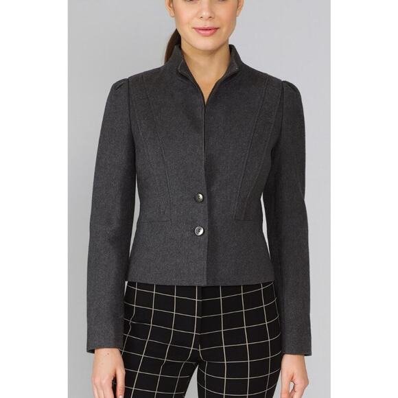 Vintage Jacques New York Paris jacket:coat wool Navy Blue SZ 8 blazer 2 button - Picture 1 of 14
